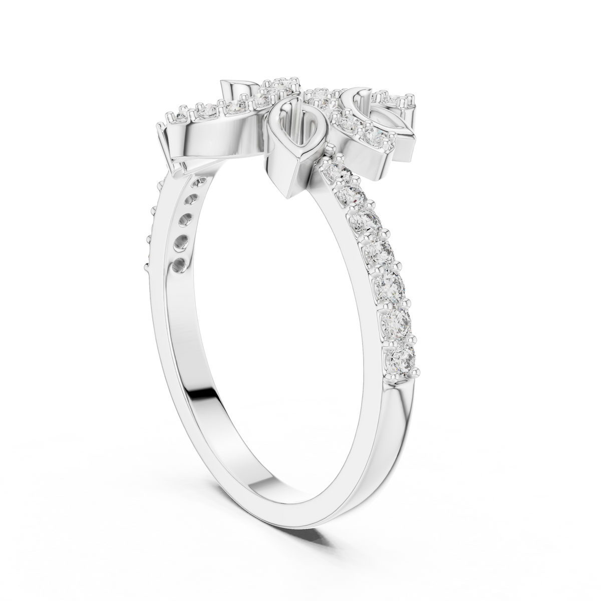 Petalune Pinwheel Blossom Pavé Lab Grown Diamond Ring