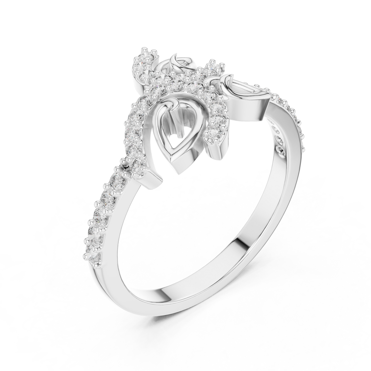 Petalune Pinwheel Blossom Pavé Lab Grown Diamond Ring