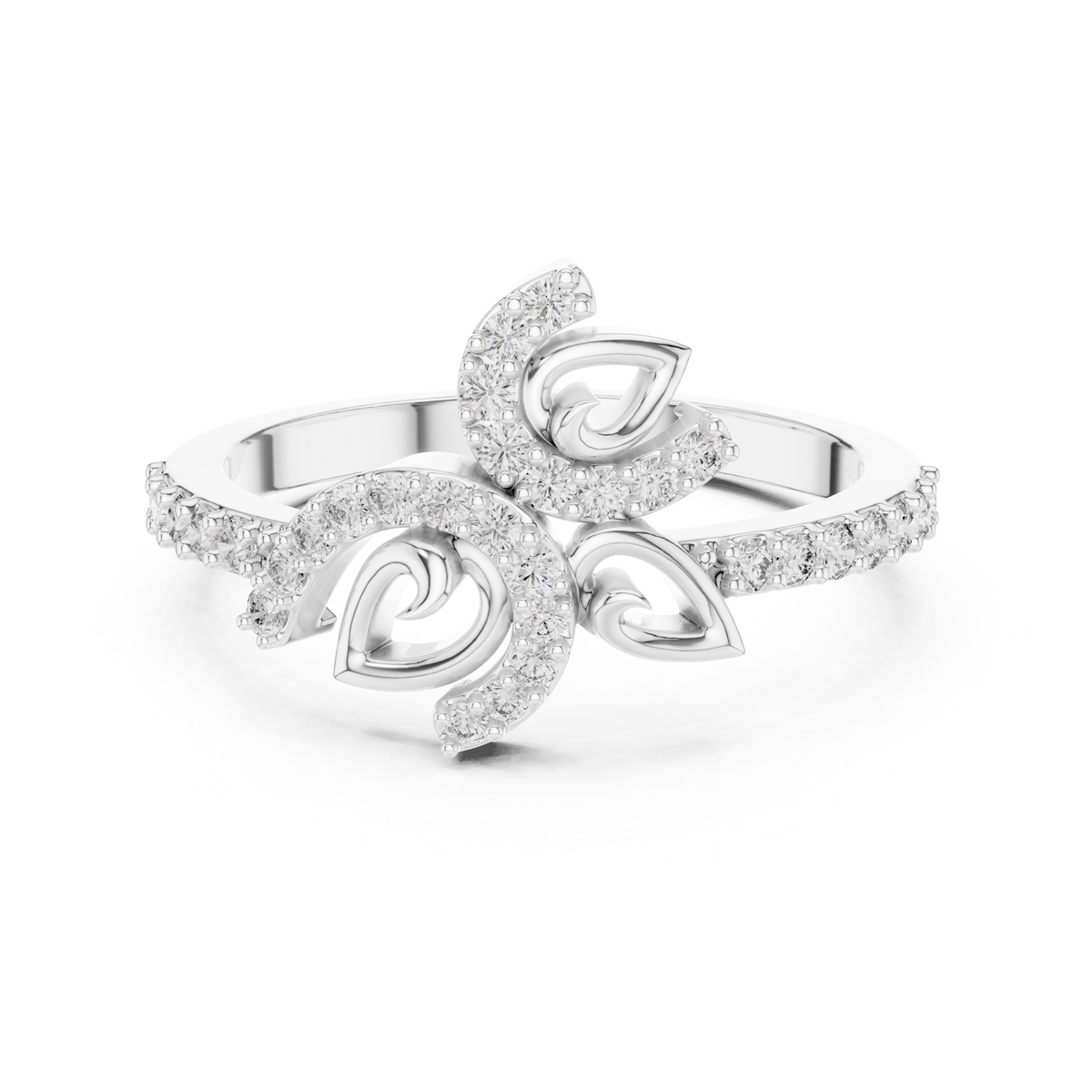 Petalune Pinwheel Blossom Pavé Lab Grown Diamond Ring