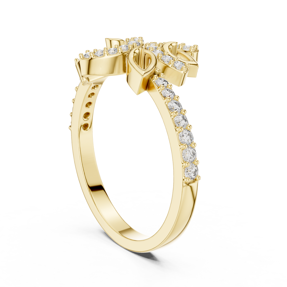 Petalune Pinwheel Blossom Pavé Lab Grown Diamond Ring