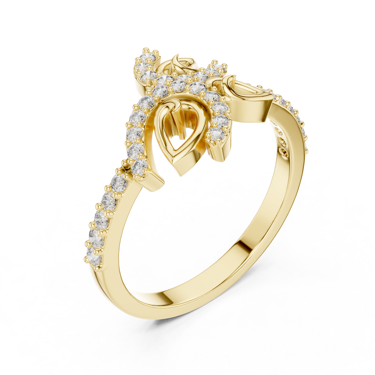 Petalune Pinwheel Blossom Pavé Lab Grown Diamond Ring