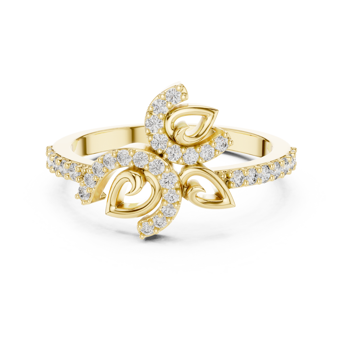 Petalune Pinwheel Blossom Pavé Lab Grown Diamond Ring