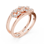 Twirelle Twin Swirl Pavé Double Band Lab Grown Diamond Ring
