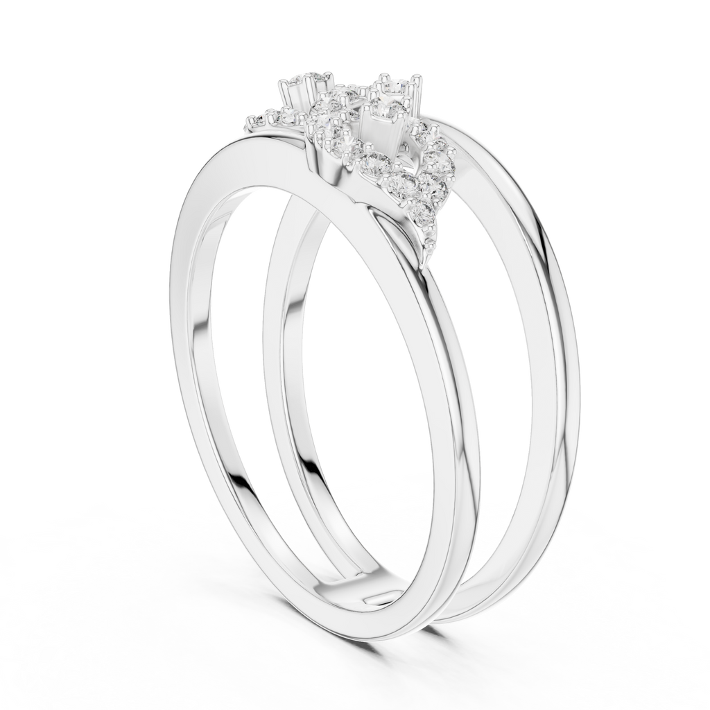 Twirelle Twin Swirl Pavé Double Band Lab Grown Diamond Ring