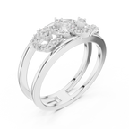 Twirelle Twin Swirl Pavé Double Band Lab Grown Diamond Ring