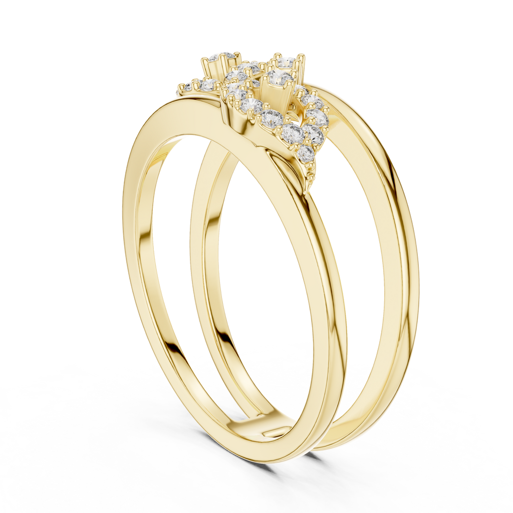 Twirelle Twin Swirl Pavé Double Band Lab Grown Diamond Ring