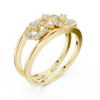 Twirelle Twin Swirl Pavé Double Band Lab Grown Diamond Ring