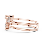 Prismelle Triple Wedge Pavé Double Band Lab Grown Diamond Ring