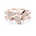 Prismelle Triple Wedge Pavé Double Band Lab Grown Diamond Ring