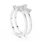 Prismelle Triple Wedge Pavé Double Band Lab Grown Diamond Ring