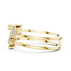 Prismelle Triple Wedge Pavé Double Band Lab Grown Diamond Ring