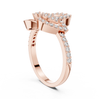 Verdelle Open Leaf Pavé Arc Lab Grown Diamond Ring