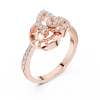 Verdelle Open Leaf Pavé Arc Lab Grown Diamond Ring