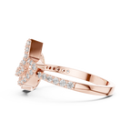 Verdelle Open Leaf Pavé Arc Lab Grown Diamond Ring