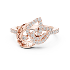 Verdelle Open Leaf Pavé Arc Lab Grown Diamond Ring