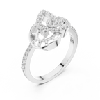 Verdelle Open Leaf Pavé Arc Lab Grown Diamond Ring