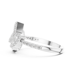 Verdelle Open Leaf Pavé Arc Lab Grown Diamond Ring