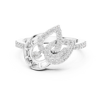 Verdelle Open Leaf Pavé Arc Lab Grown Diamond Ring