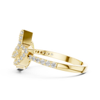 Verdelle Open Leaf Pavé Arc Lab Grown Diamond Ring