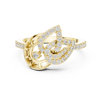 Verdelle Open Leaf Pavé Arc Lab Grown Diamond Ring