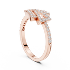 Zagnelle Zigzag Pavé Open Design Lab Grown Diamond Ring