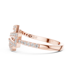 Zagnelle Zigzag Pavé Open Design Lab Grown Diamond Ring