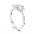 Zagnelle Zigzag Pavé Open Design Lab Grown Diamond Ring