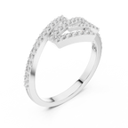 Zagnelle Zigzag Pavé Open Design Lab Grown Diamond Ring