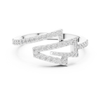 Zagnelle Zigzag Pavé Open Design Lab Grown Diamond Ring