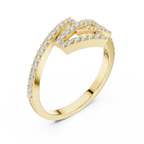 Zagnelle Zigzag Pavé Open Design Lab Grown Diamond Ring