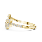 Zagnelle Zigzag Pavé Open Design Lab Grown Diamond Ring