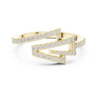 Zagnelle Zigzag Pavé Open Design Lab Grown Diamond Ring