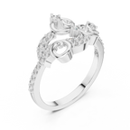 Volutelle Gold Scroll Swirl Pavé Lab Grown Diamond Ring