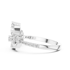Volutelle Gold Scroll Swirl Pavé Lab Grown Diamond Ring