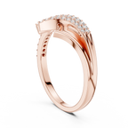 Aerelle Swept Wing Pavé Bypass Lab Grown Diamond Ring