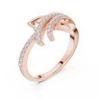 Aerelle Swept Wing Pavé Bypass Lab Grown Diamond Ring