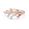 Aerelle Swept Wing Pavé Bypass Lab Grown Diamond Ring