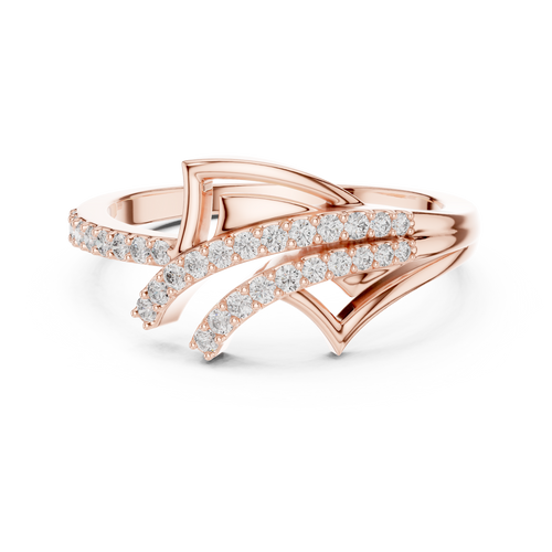 Aerelle Swept Wing Pavé Bypass Lab Grown Diamond Ring
