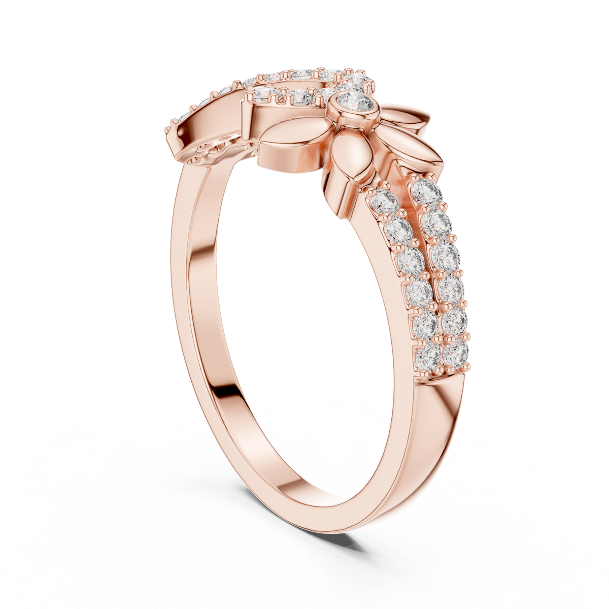 Eternelle Infinity Loop Flower Pavé Lab Grown Diamond Ring
