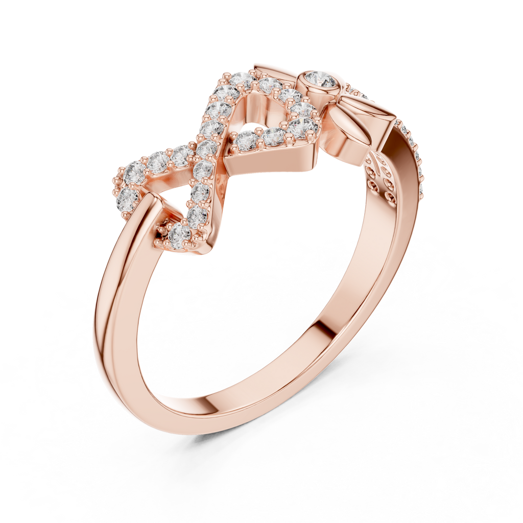 Eternelle Infinity Loop Flower Pavé Lab Grown Diamond Ring