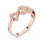 Eternelle Infinity Loop Flower Pavé Lab Grown Diamond Ring