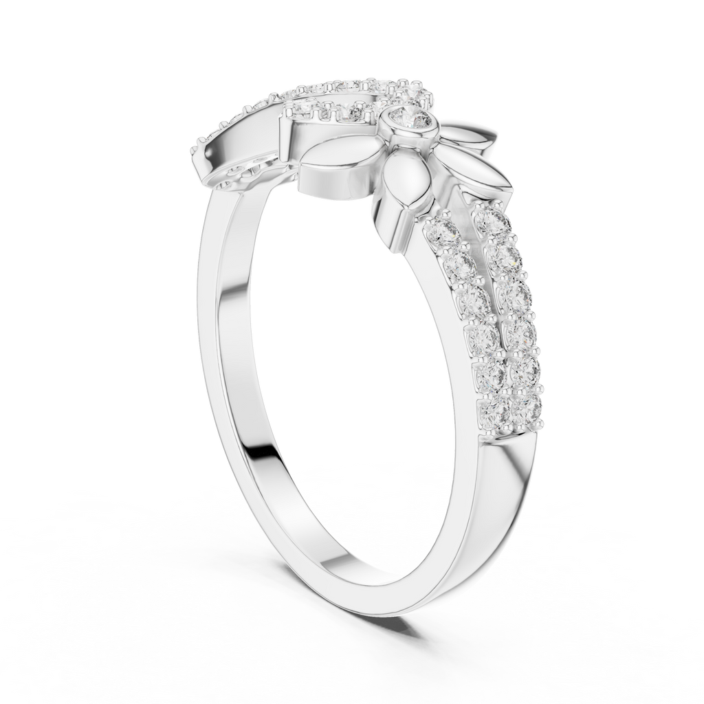 Eternelle Infinity Loop Flower Pavé Lab Grown Diamond Ring