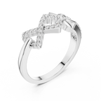 Eternelle Infinity Loop Flower Pavé Lab Grown Diamond Ring