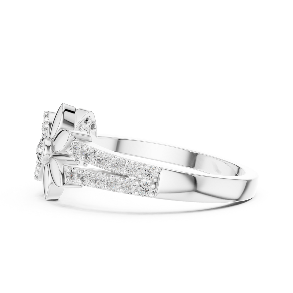 Eternelle Infinity Loop Flower Pavé Lab Grown Diamond Ring