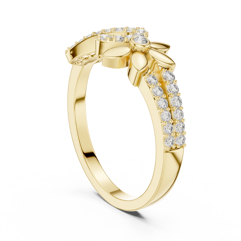 Eternelle Infinity Loop Flower Pavé Lab Grown Diamond Ring