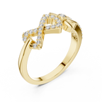 Eternelle Infinity Loop Flower Pavé Lab Grown Diamond Ring