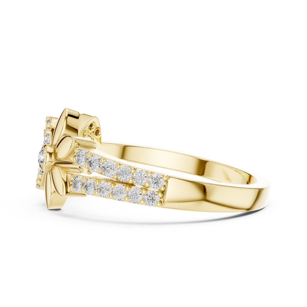 Eternelle Infinity Loop Flower Pavé Lab Grown Diamond Ring