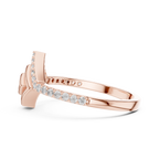 Spiravel Chevron Square Spiral Pavé Lab Grown Diamond Ring