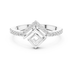 Spiravel Chevron Square Spiral Pavé Lab Grown Diamond Ring