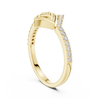 Spiravel Chevron Square Spiral Pavé Lab Grown Diamond Ring